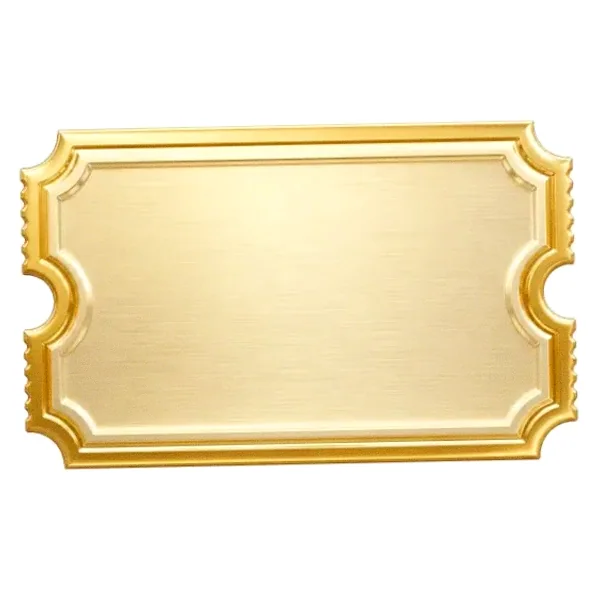 Blank ticket plaque — Bof