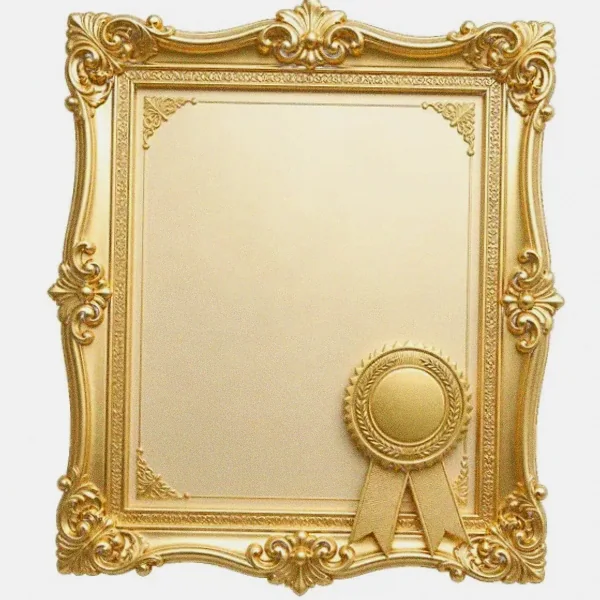 Framed certificate — Bof