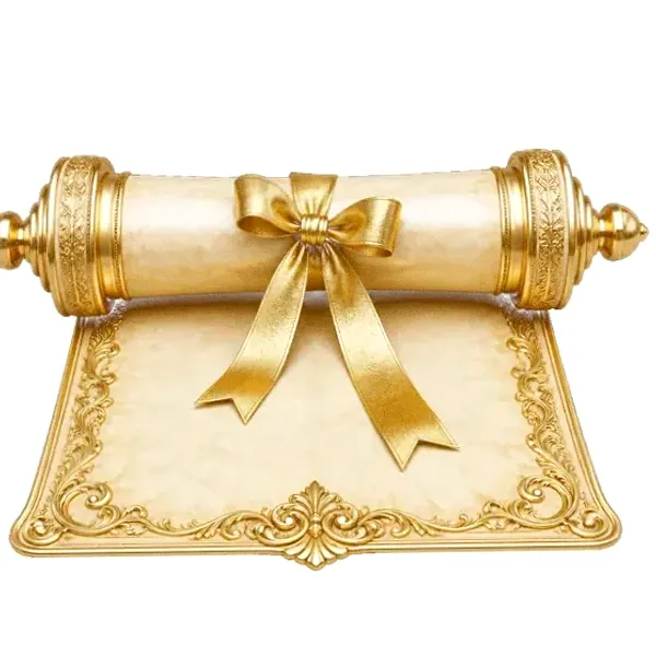 Decorated parchment scroll — Bof