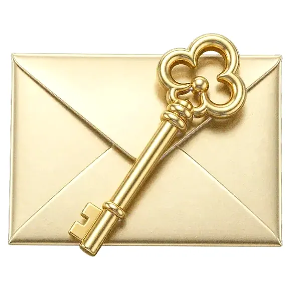 Key on envelope — Bof