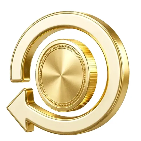 Coin with circular arrow — Bof